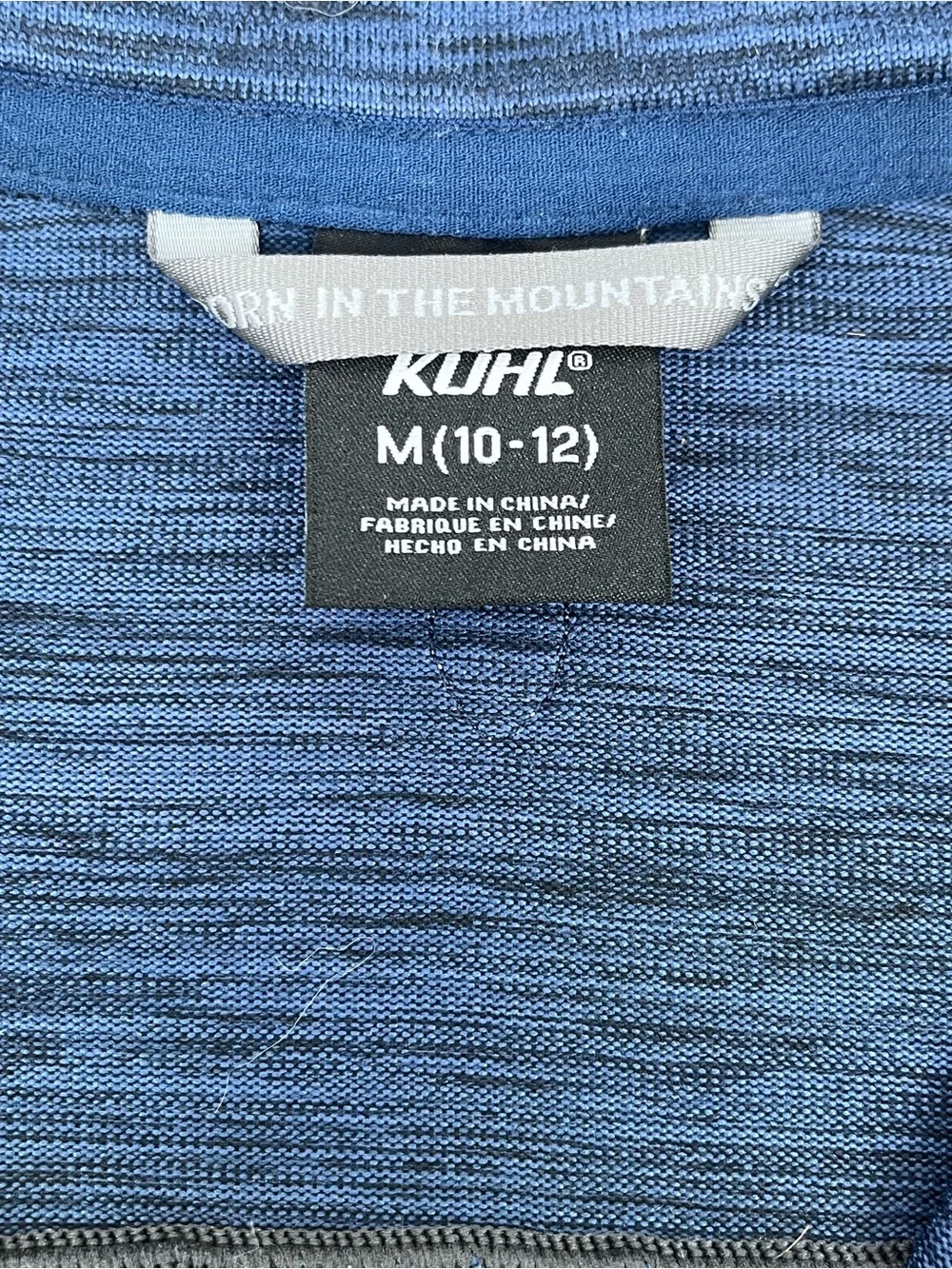 Kuhl Youth Boys Heathered Blue Alloy 1/4 Zip Lightweight Sweater Size M; Active